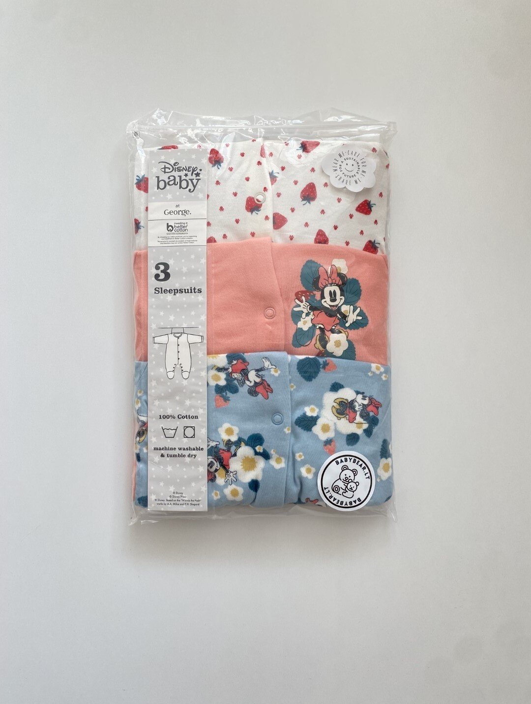 George DISNEY Minnie Mouse  šliaužtinukai 3vnt.